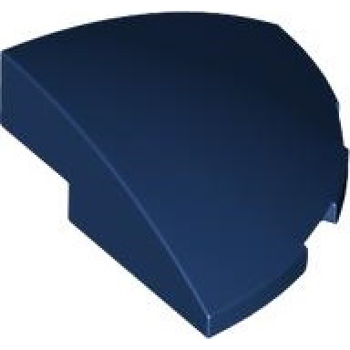 dark blue slope curved 3 x 3 corner round