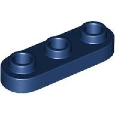 dark blue plate round 1 x 3 with open studs