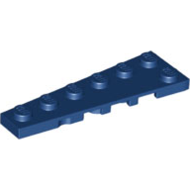 dark blue wedge plate 6 x 2 left