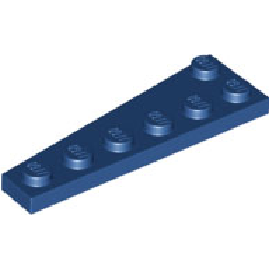 dark blue wedge plate 6 x 2 right