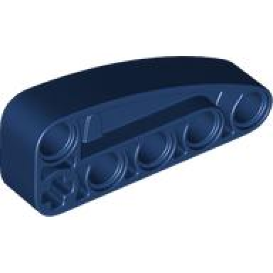 dark blue technic liftarm modified l-shape quarter ellipse thick 2 x 5