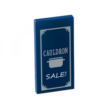 dark blue tile 2 x 4 with cauldron sale! pattern sticker - set 10217