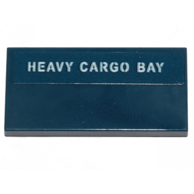 dark blue tile 2 x 4 with white heavy cargo bay on dark blue background pattern sticker - set 70839