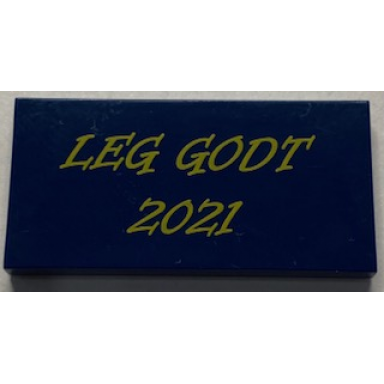 dark blue tile 2 x 4 with leg godt 2021 pattern