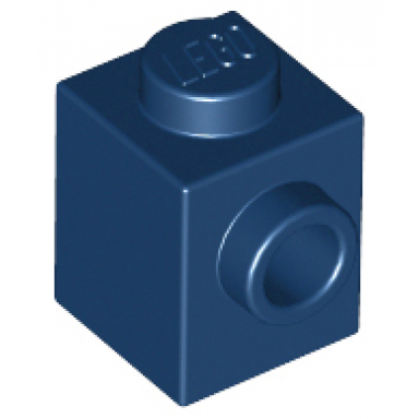 dark blue brick modified 1 x 1 with stud on side
