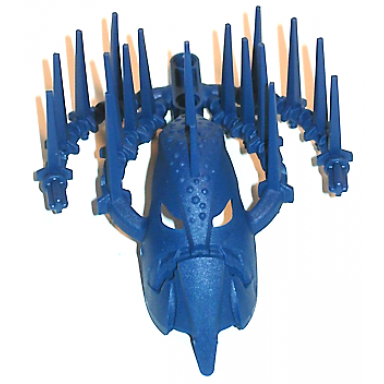 dark blue bionicle piraka spine with mask stars series - flexible rubber