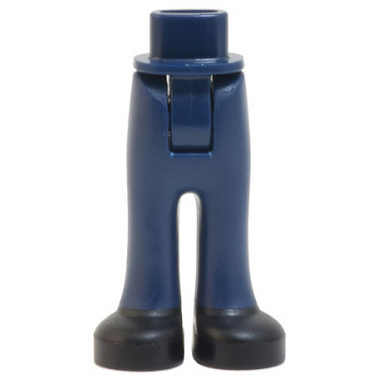 dark blue mini doll hips and trousers with back pockets with black shoes pattern - thick hinge