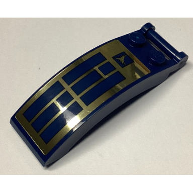 dark blue windscreen 6 x 2 x 2 with bar handle with gold solar panel pattern sticker - set 60348