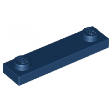 dark blue plate modified 1 x 4 with 2 studs without groove
