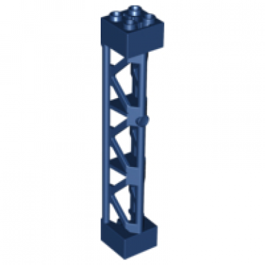 dark blue support 2 x 2 x 10 girder triangular vertical - type 4 - 3 posts 3 sections