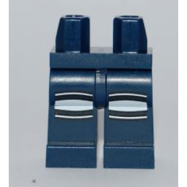 dark blue hips and legs with white knee pads pattern