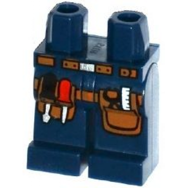 dark blue hips and legs with tool belt with screwdrivers pliers and ruler pattern
