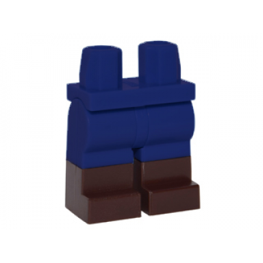 dark blue hips and legs with molded dark brown lower legs boots pattern