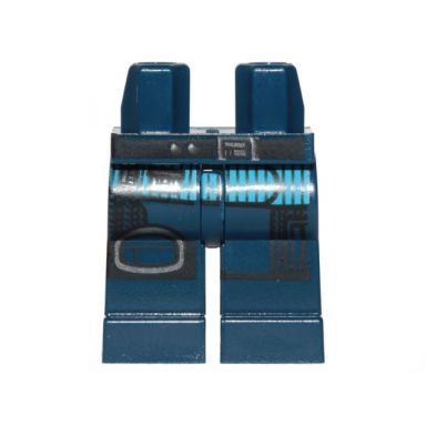 dark blue hips and legs with medium azure tunic tail and knee pad pattern