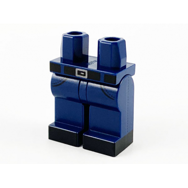 dark blue hips and legs with black belt jeans pockets and shoes silver buckle pattern