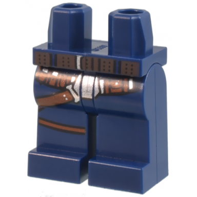 dark blue hips and legs with sw gunbelt dark brown belt on hips and reddish brown straps on legs pattern