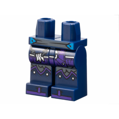 dark blue hips and legs with dark bluish gray sash and knee pads dark purple hems and toes silver and dark azure trim pattern