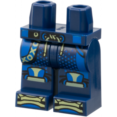 dark blue hips and legs with blue sides lanyard and dots bright light yellow laces xoxo and toes pattern