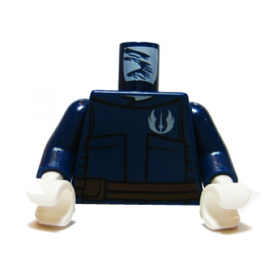 dark blue torso sw jacket with brown belt and jedi order insignia pattern dark blue arms white hands