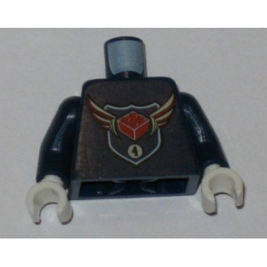 dark blue torso mba level 4 logo pattern dark blue arms white hands