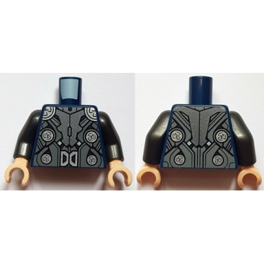 dark blue torso armor with silver circles and buckle pattern thor pearl dark gray arms light nougat hands