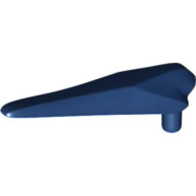 dark blue dinosaur jaw lower pteranodon with pin - flexible plastic