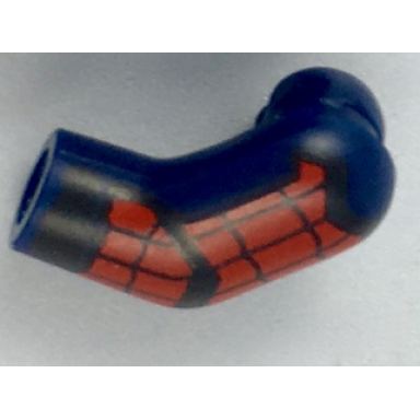 dark blue arm left with black and red webbing chevron pattern