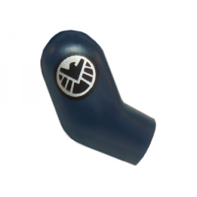 dark blue arm right with shield logo pattern