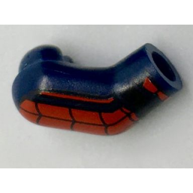dark blue arm right with black and red webbing pattern
