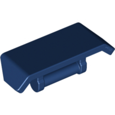 dark blue vehicle spoiler with bar handle
