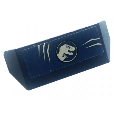 dark blue vehicle spoiler with bar handle with jurassic world logo and scratch marks pattern sticker - set 75934