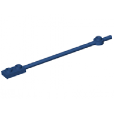 dark blue bar 12l with 1 x 2 plate end hollow studs and 1 x 1 round plate end