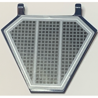 dark blue flag 5 x 6 hexagonal with sw black grille pattern sticker - sets 7256 7283 7661