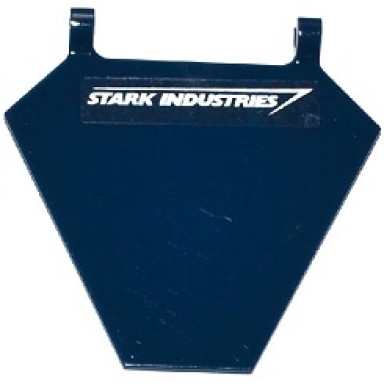 dark blue flag 5 x 6 hexagonal with stark industries pattern sticker - set 76032