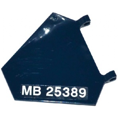 dark blue flag 5 x 6 hexagonal with mb 25389 pattern model left side sticker - set 76032