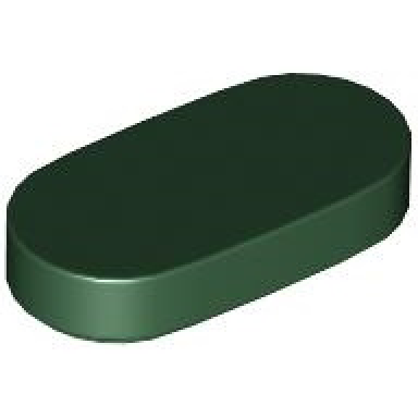 dark green tile round 1 x 2 oval