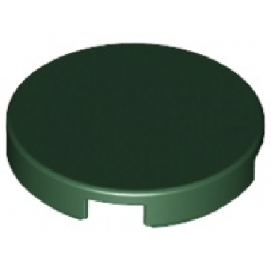dark green tile round 2 x 2 with bottom stud holder