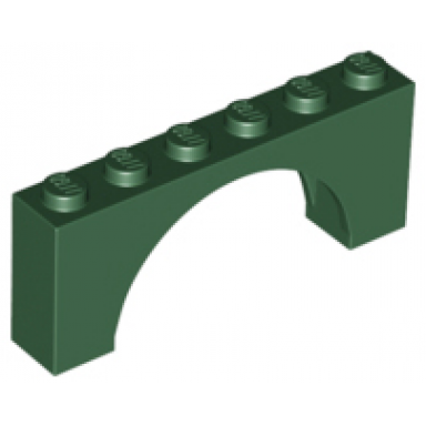 dark green arch 1 x 6 x 2 - medium thick top without reinforced underside
