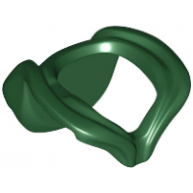 dark green minifigure hood folded down