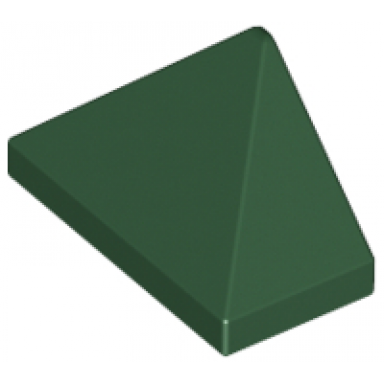 dark green slope 45 2 x 1 triple with bottom stud holder