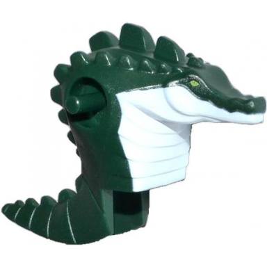dark green torso head alien leatherhead white chest pattern