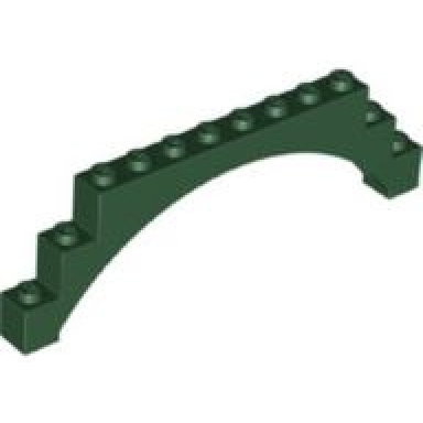 dark green arch 1 x 12 x 3 raised arch with 5 cross supports
