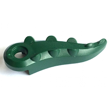 dark green alligator crocodile tail with hole