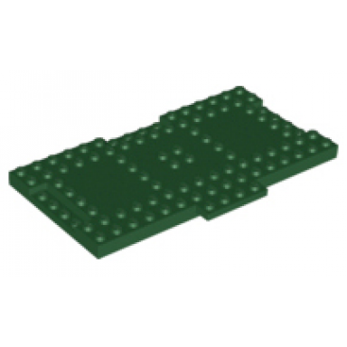 dark green brick modified 8 x 16 x 2 3 with 1 x 4 indentations and 1 x 4 plate