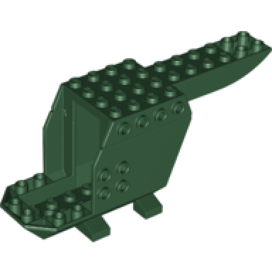dark green helicopter body without top pin