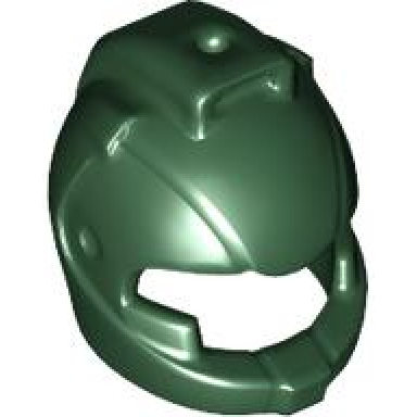 dark green minifigure headgear helmet space with air intakes and hole on top
