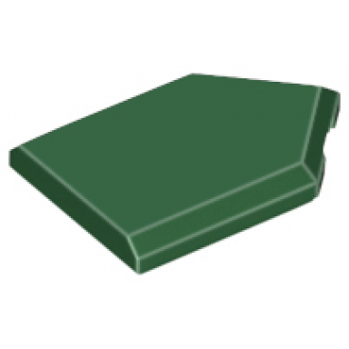 dark green tile modified 2 x 3 pentagonal