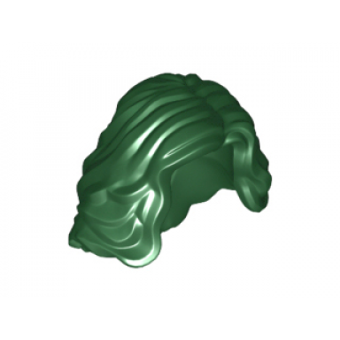 dark green minifigure hair female mid-length wavy
