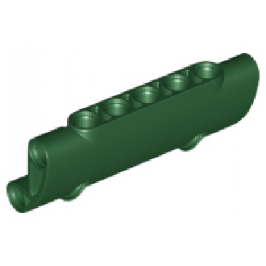 dark green technic panel curved 7 x 3 with 2 pin holes through panel surface