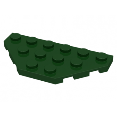 dark green wedge plate 3 x 6 cut corners